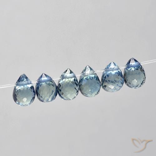 2.18 ct natürliche hellblau Saphir-Edelsteine, Briolette, VS