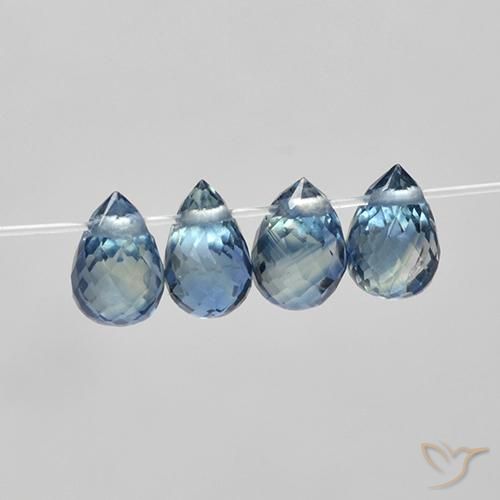 1.78 ct natürliche Blau Saphir-Edelsteine, Briolette, VS