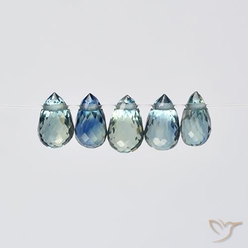 1.96 ct natürliche Mehrfarbig Saphir-Edelsteine, Briolette, VS