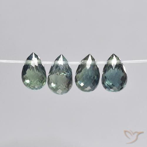 2.78 ct natürliche Blau-grün Saphir-Edelsteine, Briolette, VS