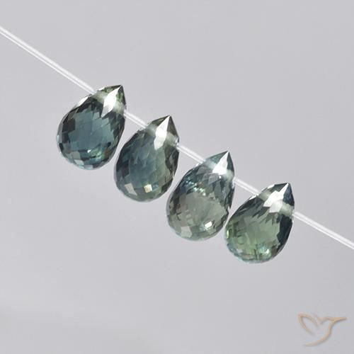 2.78 ct natürliche Blau-grün Saphir-Edelsteine, Briolette, VS