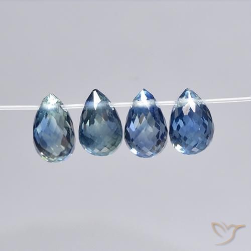 2.82 ct natürliche dunkelblau Saphir-Edelsteine, Briolette, VS