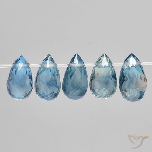 2.12ctw Natürlicher Blau Saphir, Briolette, VS