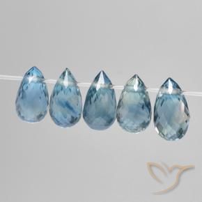 2.12 ct natürliche Blau Saphir-Edelsteine, Briolette, VS