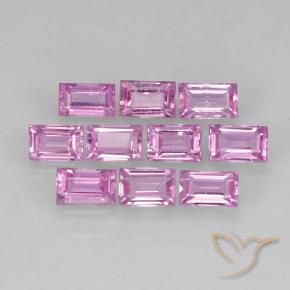1.18 ct natürliche hellrosa Saphir-Edelsteine, Baguette, VS