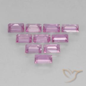 1.18 ct natürliche hellrosa Saphir-Edelsteine, Baguette, VS