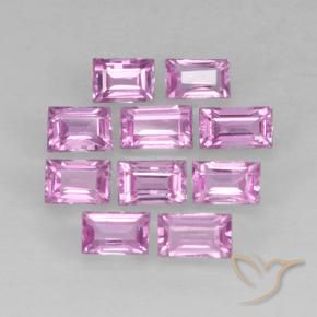 1.19 ct natürliche Helles Royal Lila Pink Saphir-Edelsteine, Baguette, VS