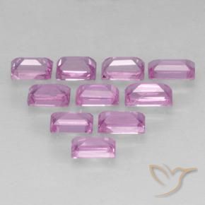 1.19 ct natürliche Helles Royal Lila Pink Saphir-Edelsteine, Baguette, VS