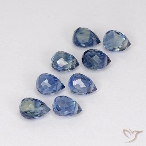 2.66ctw Natürlicher hellviolett-blau Saphir, Briolette, VS