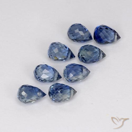 2.57ctw Natürlicher tiefblau Saphir, Briolette, VS