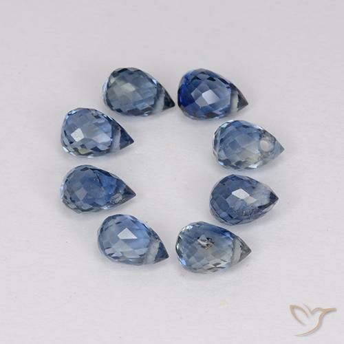 2.57 ct natürliche tiefblau Saphir-Edelsteine, Briolette, VS