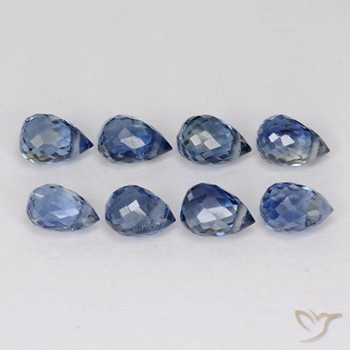 2.57 ct natürliche tiefblau Saphir-Edelsteine, Briolette, VS