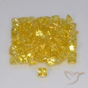 9,17 ctw natürlicher Golden Saphir, Quadrat, VVS-VS