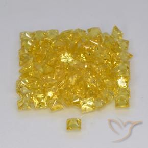 9,17 ctw natürlicher Golden Saphir, Quadrat, VVS-VS