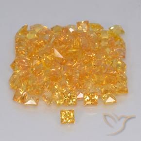 9,17 ctw natürlicher Golden Saphir, Quadrat, VVS-VS