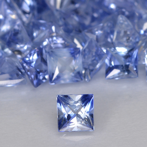 9,17 ctw natürlicher Elektrisches Lila Blau Saphir, Quadrat, VVS-VS