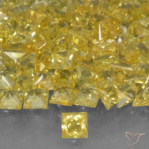 0.17ct Natürlicher Gelb Saphir, Quadrat, VVS-VS