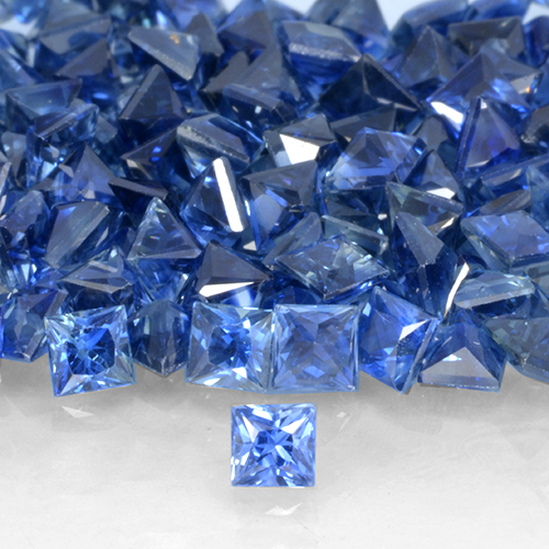 9,17 ctw natürlicher dunkelblau Saphir, Quadrat, VVS-VS