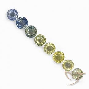 3.56 ct natürliche Mehrfarbig Saphir-Edelsteine, Runden, VS