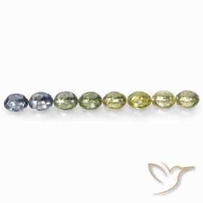 3.56 ct natürliche Mehrfarbig Saphir-Edelsteine, Runden, VS