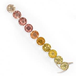 3,57 ct natürliche Mehrfarbig Saphir-Edelsteine, Rund Schliff, VS