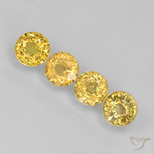 1.47ctw Natürlicher Golden Saphir, Runden, VS
