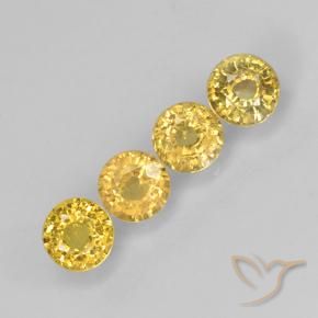 1.47 ct natürliche Golden Saphir-Edelsteine, Runden, VS