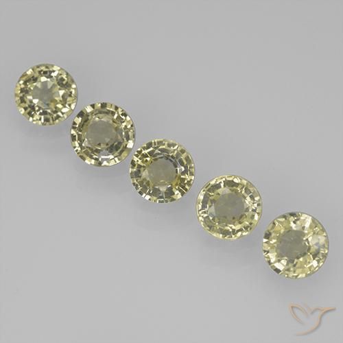 2.18 ct natürliche hellgelb Saphir-Edelsteine, Runden, VVS-VS