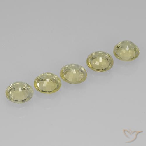 2.18 ct natürliche hellgelb Saphir-Edelsteine, Runden, VVS-VS