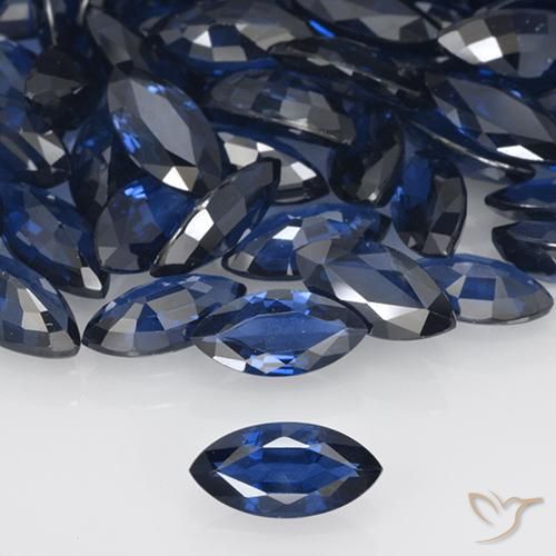 0.67ct Natürlicher Navy blau Saphir, Marquise, VVS-VS