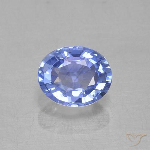 0.63ct Natürlicher Pastellblau Saphir, Oval, VVS-VS