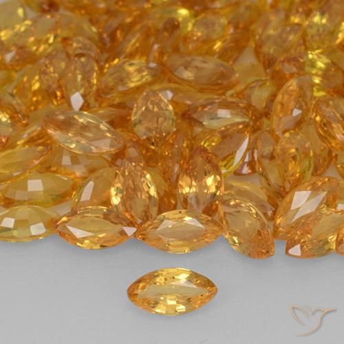 0.20ct Natürlicher Golden Saphir, Marquise, VVS-VS