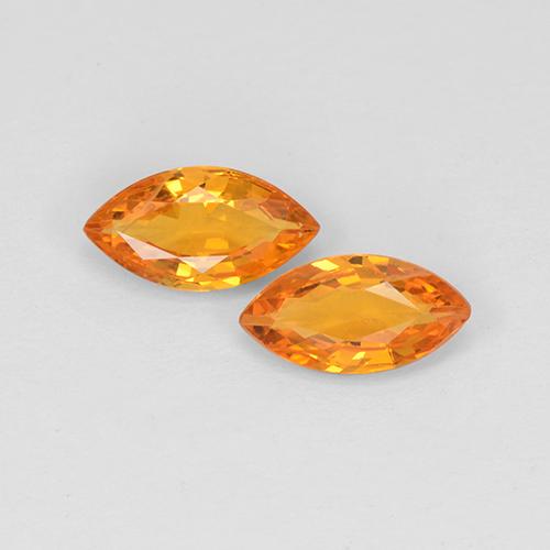 0.92 ct natürliche Mittelorange Saphir-Edelsteine, Marquise, VS