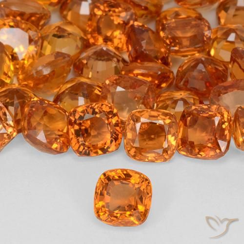 9,17 ctw natürlicher hellorange Saphir, Kissen, VVS-VS