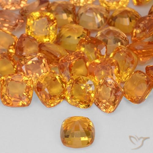 9,17 ctw natürlicher hellorange Saphir, Kissen, VVS-VS