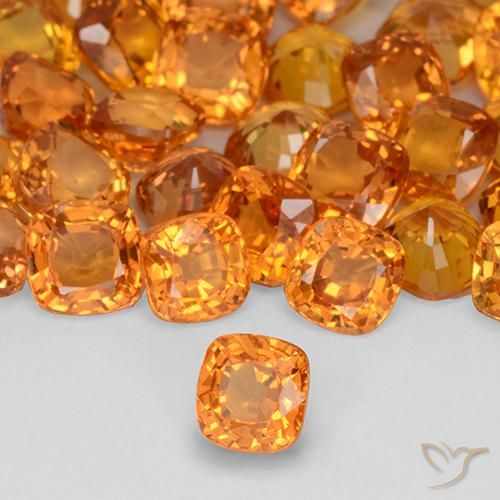 9,17 ctw natürlicher hellorange Saphir, Kissen, VVS-VS