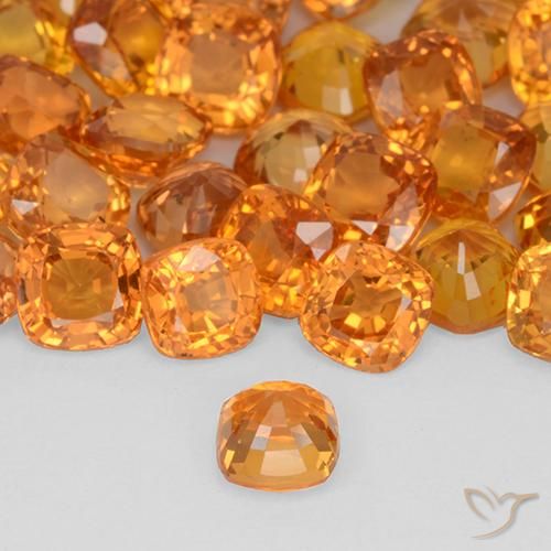 9,17 ctw natürlicher hellorange Saphir, Kissen, VVS-VS