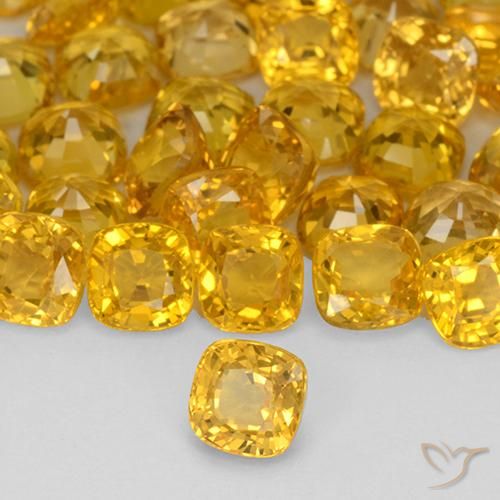 9,17 ctw natürlicher Golden Saphir, Kissen, VVS-VS