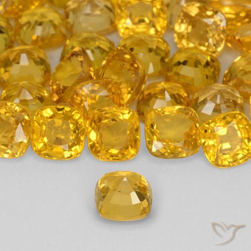 9,17 ctw natürlicher Golden Saphir, Kissen, VVS-VS