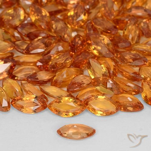 9,17 ctw natürlicher hellorange Saphir, Marquise, VVS-VS