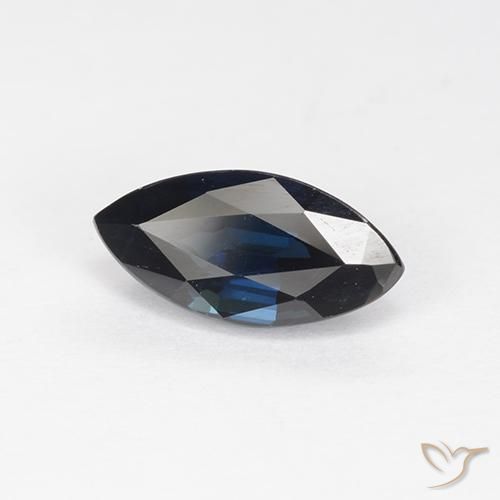 9,17 ctw natürlicher Mitternachtsblau Saphir, Marquise, VVS