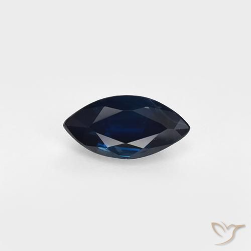 0.96ct Natürlicher dunkelblau Saphir, Marquise, VVS-VS