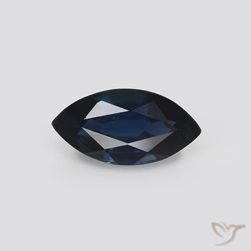 1.17ct Natürlicher Schwarz Blau Saphir, Marquise, VVS-VS