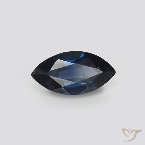 9,17 ctw natürlicher Schwarz Blau Saphir, Marquise, VVS-VS