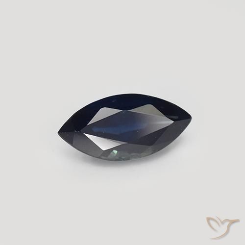 9,17 ctw natürlicher Schwarz Blau Saphir, Marquise, VVS-VS