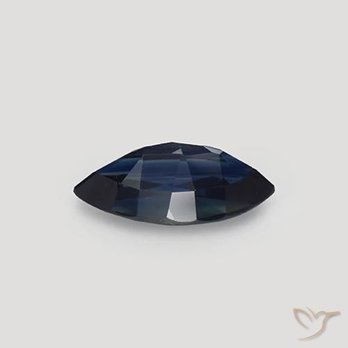 9,17 ctw natürlicher Schwarz Blau Saphir, Marquise, VVS-VS