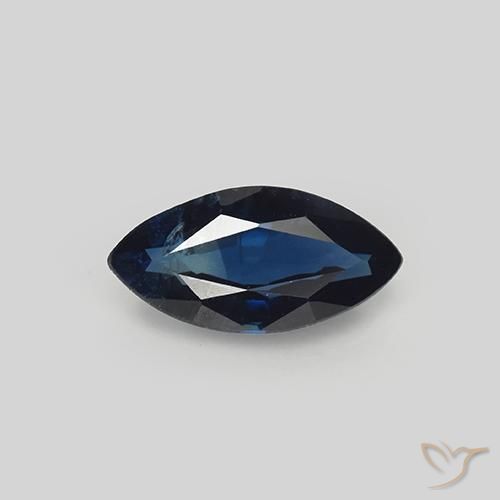 1.02ct Natürlicher dunkelblau Saphir, Marquise, VS