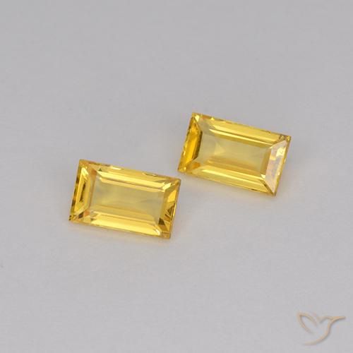 0.75 ct natürliche Golden Saphir-Edelsteine, Baguette, VS