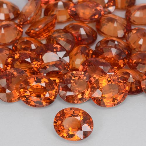 9,17 ctw natürlicher rötlich-orange Saphir, Oval, VVS-VS