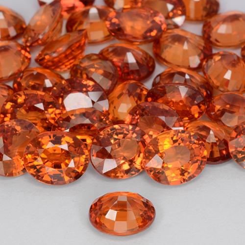 9,17 ctw natürlicher rötlich-orange Saphir, Oval, VVS-VS